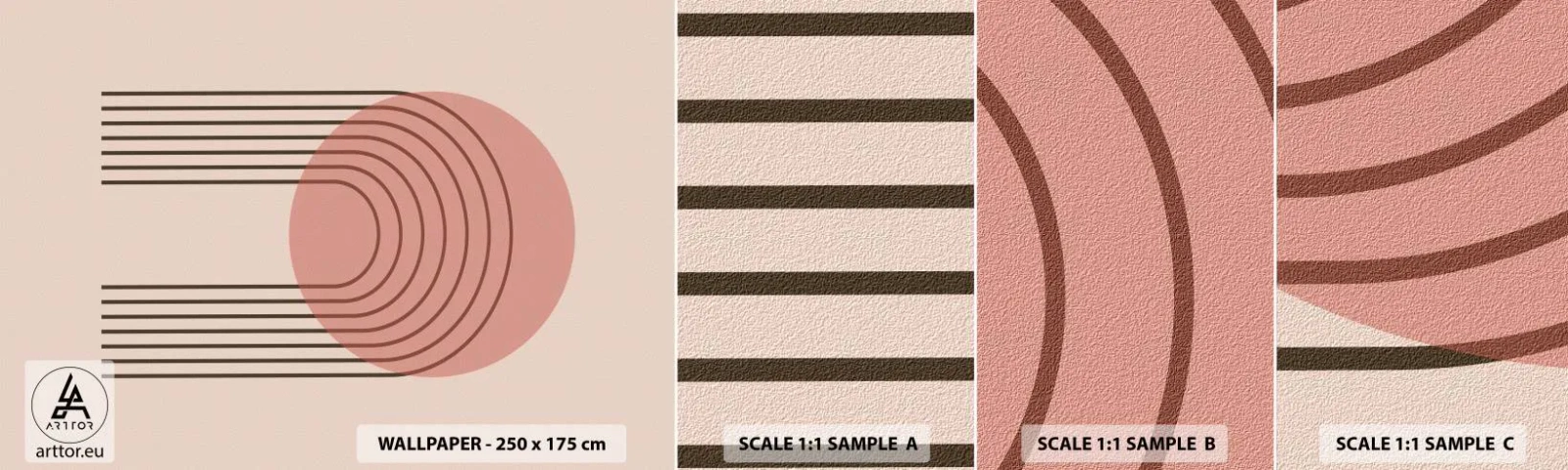 Vzorka samolepiacej fototapety Deluxe Sticker - Neodolateľná príťažlivosť - Abstrakcia, Kus, Moderné umenie. - 100x30 cm