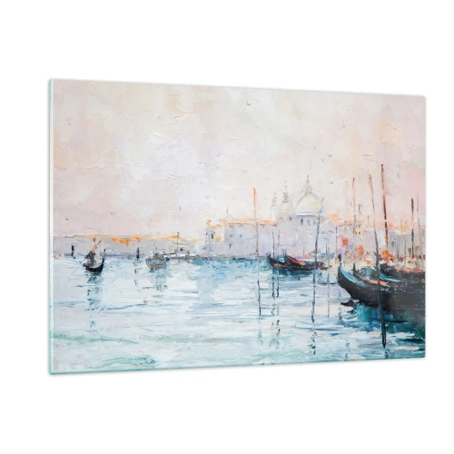 Obraz na skle - Za vodou, za hmlou - 120x80 cm