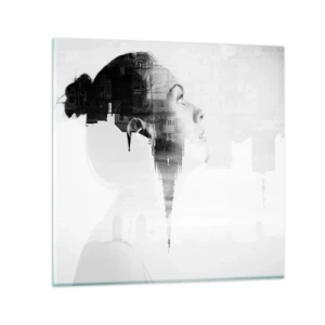 Obraz na skle - Z oboch strán okna - 40x40 cm