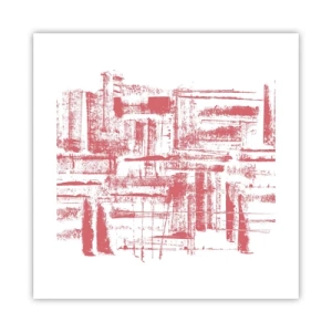 Plagát - Červené mesto - 40x40 cm