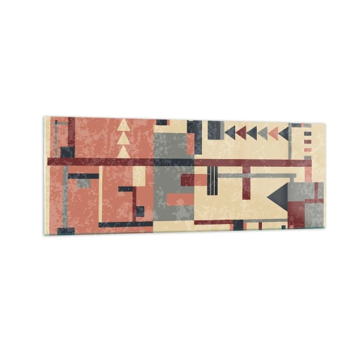Obraz na skle - Vodorovná a zvislá kombinácia - 140x50 cm