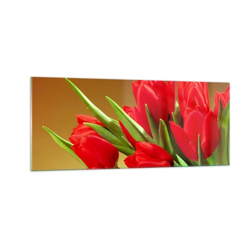 Obraz na skle - Púčik jarnej radosti - 100x40 cm