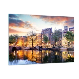 Obraz na skle - Zdržanlivá a vyrovnaná holandská krása - 120x80 cm