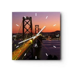 Nástenné hodiny - Večer vo fialovej - 30x30 cm