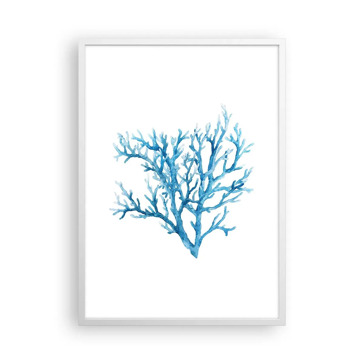 Plagát v bielom ráme - Morský filigrán - 50x70 cm