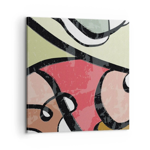 Obraz na plátne - Piruety uprostred farieb - 60x60 cm