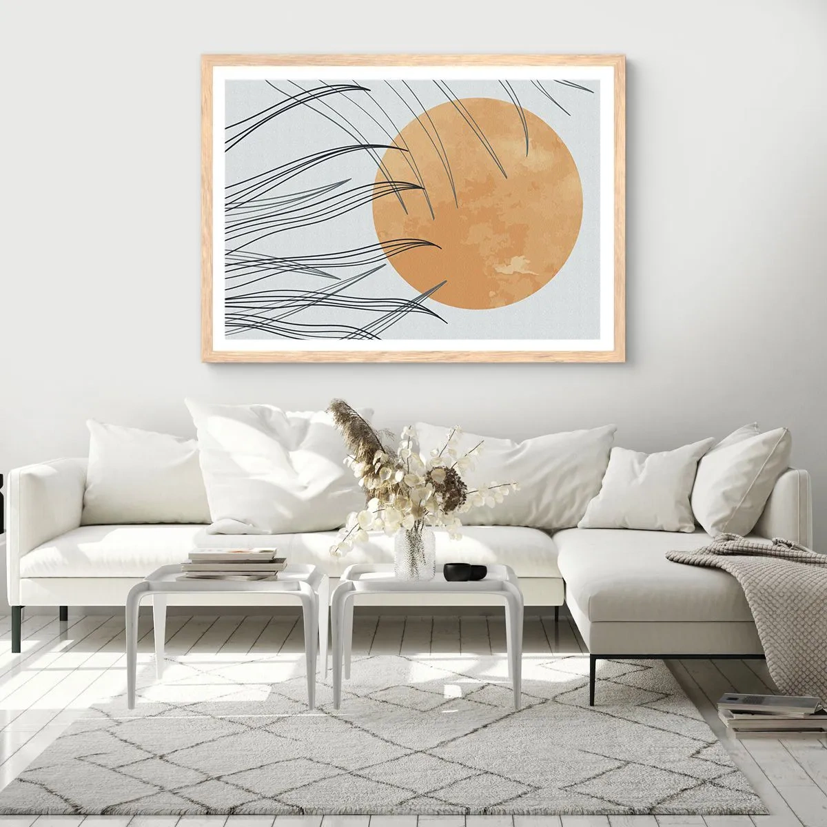 Plagát v ráme zo svetlého duba - Vždy ku slnku - 70x50 cm