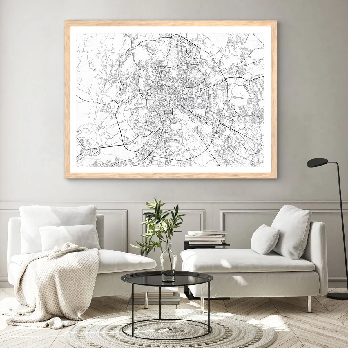 Plagát v ráme zo svetlého duba - Rímsky kruh - 91x61 cm