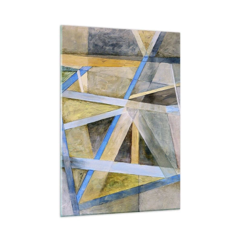 Obraz na skle - Priamo alebo diagonálne? - 50x70 cm