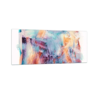 Obraz na skle - Farebný neporiadok - 100x40 cm