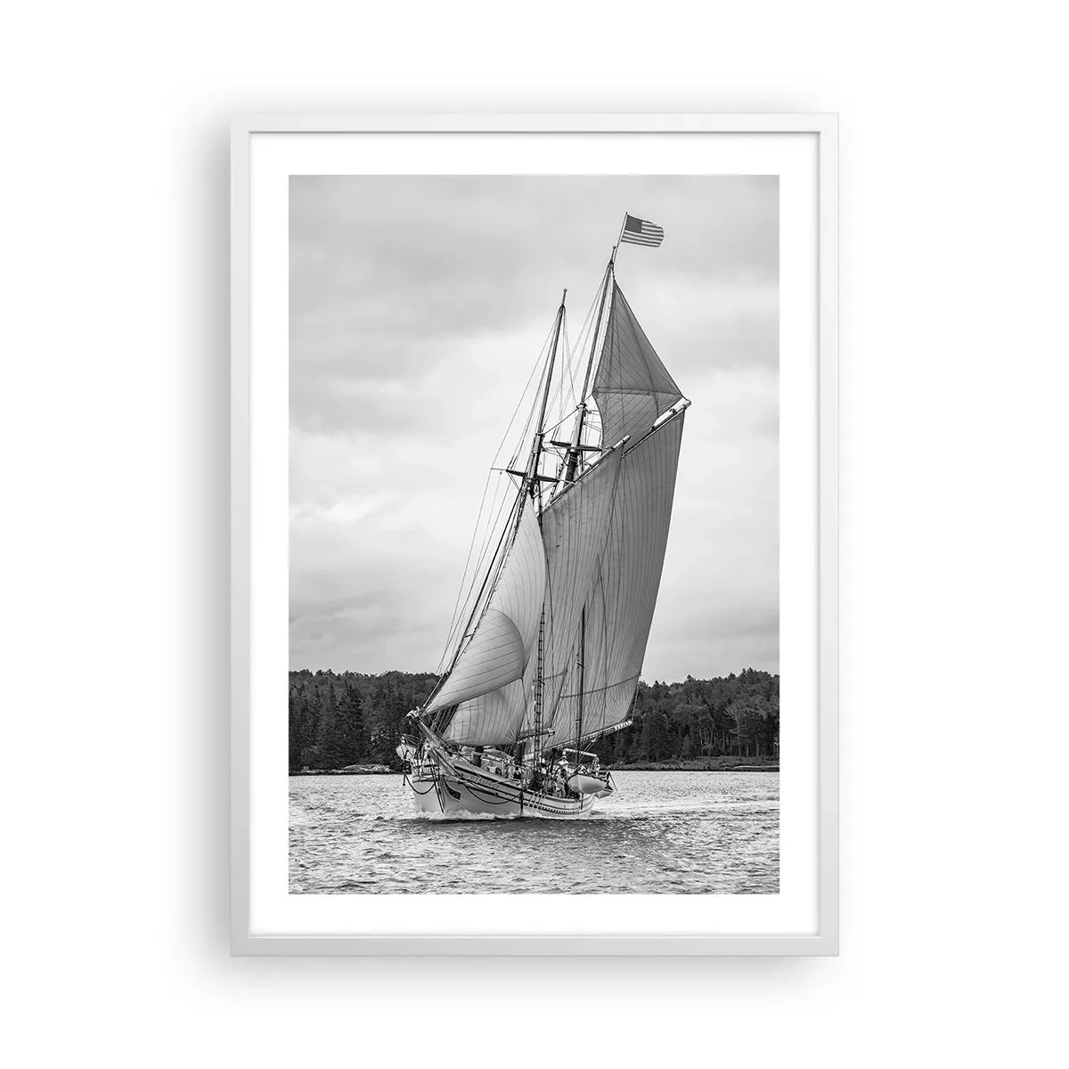 Plagát v bielom ráme - Bratia vetra - 50x70 cm
