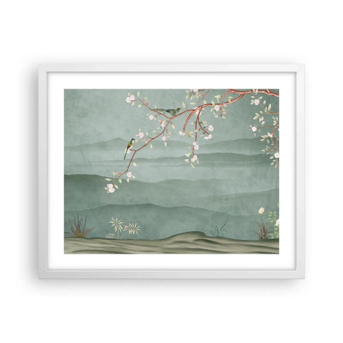 Plagát v bielom ráme - Jar je tu - 50x40 cm