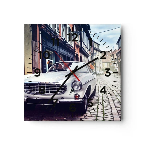 Nástenné hodiny - Minulosť je dnes - 40x40 cm