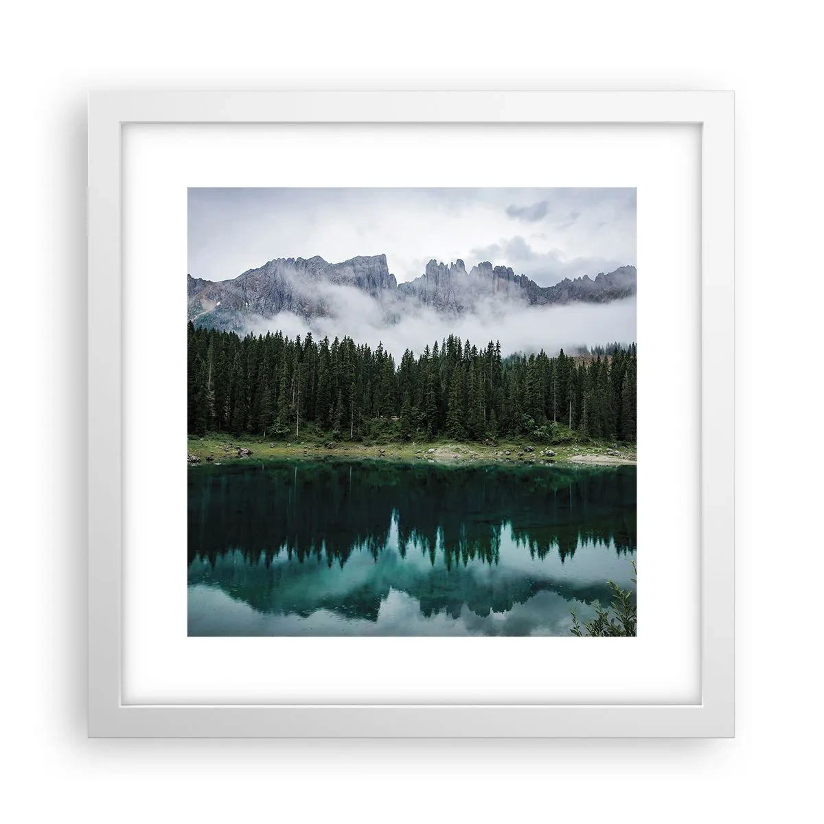 Plagát v bielom ráme - Ticho, ticho, neprebuďme spiacu vodu…. - 30x30 cm