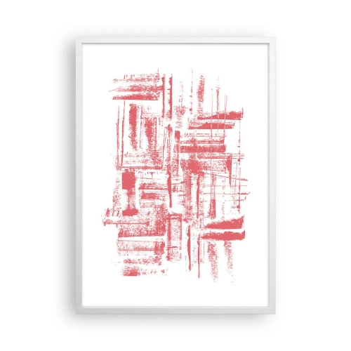 Plagát v bielom ráme - Červené mesto - 50x70 cm