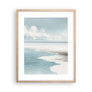 Plagát v ráme zo svetlého duba - Jemný príliv - 40x50 cm
