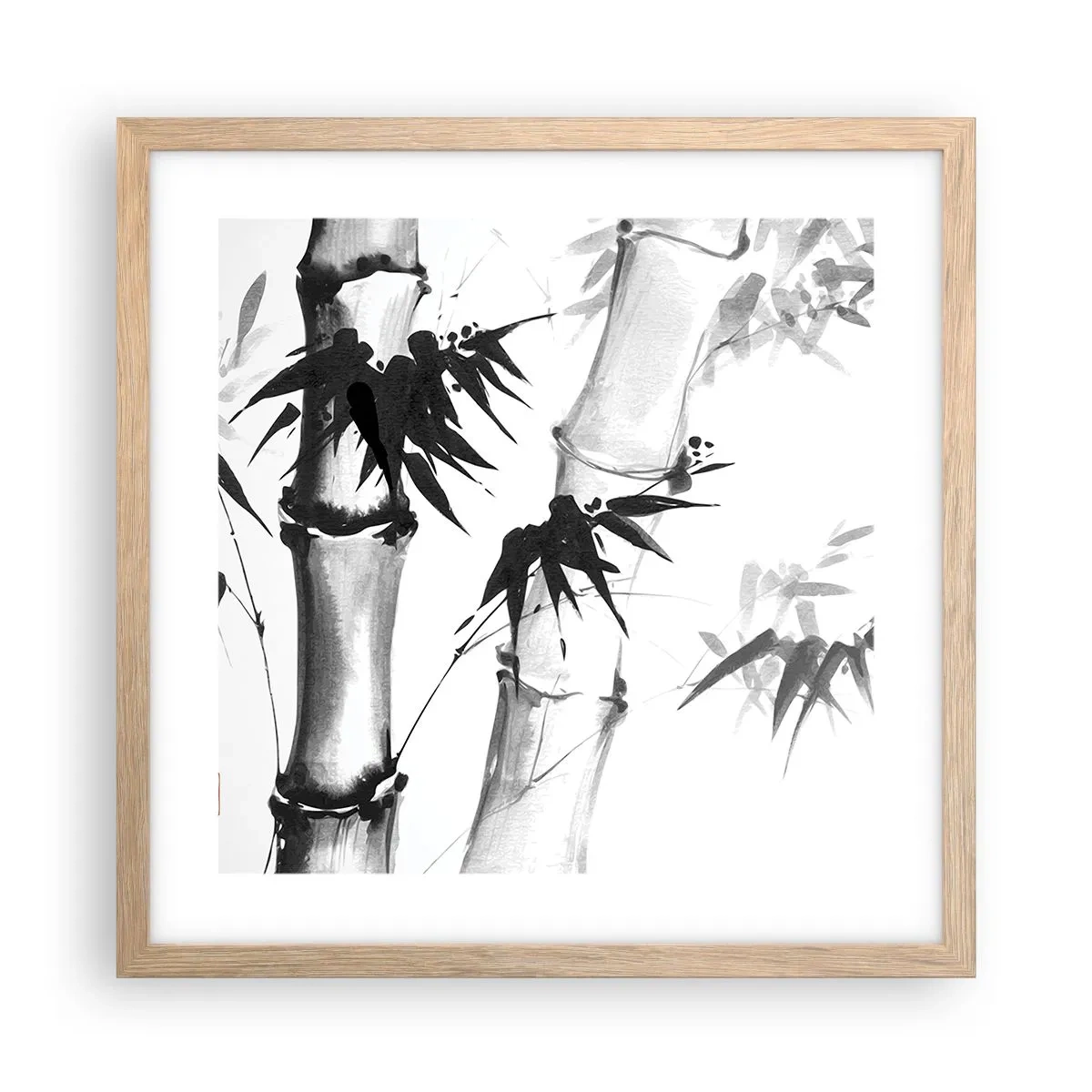 Plagát v ráme zo svetlého duba - Blízky záber na orient - 40x40 cm