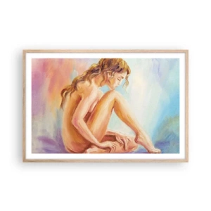 Plagát v ráme zo svetlého duba - Akt mladosti - 91x61 cm