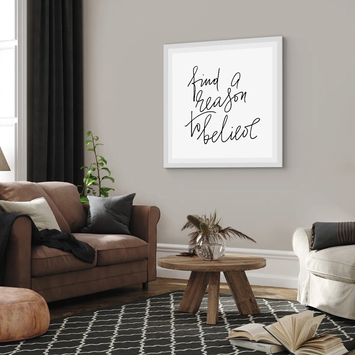 Plagát v bielom ráme - Je to možné - 30x30 cm