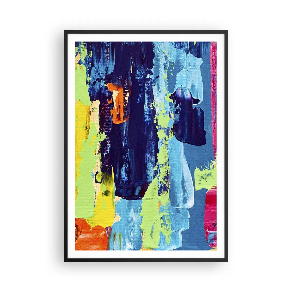 Plagát v čiernom ráme - Život je krásny! - 70x100 cm