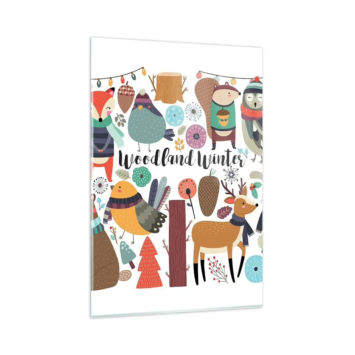 Obraz na skle - Rozprávkové sviatky v lese - 80x120 cm