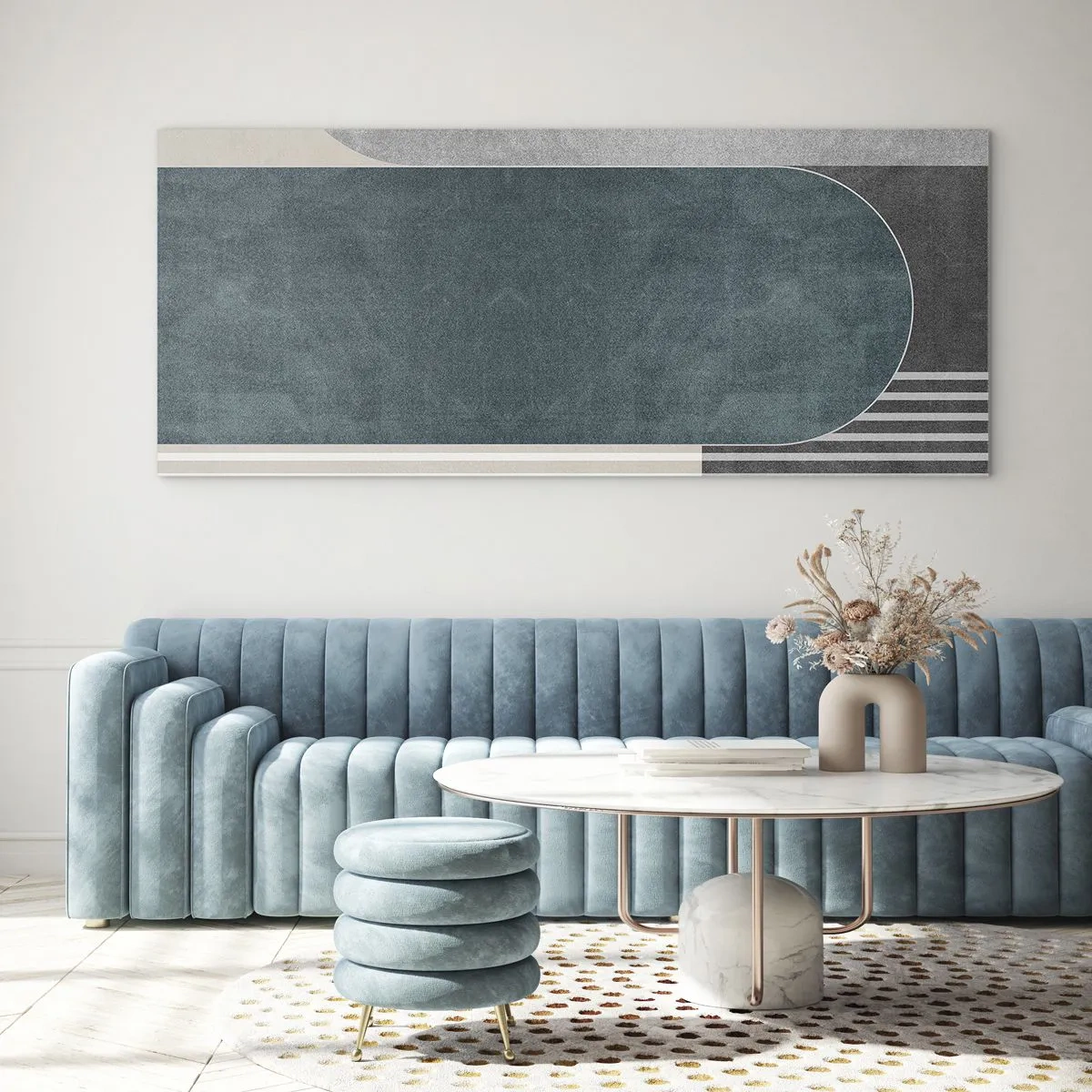 Obraz na skle - Kompozícia na úrovni - 120x50 cm