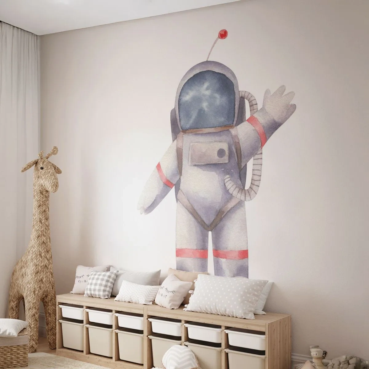 Fototapeta Standard Eco - Tak zatiaľ! - Astronaut, Detský, Minimalizmus - 300x210 cm