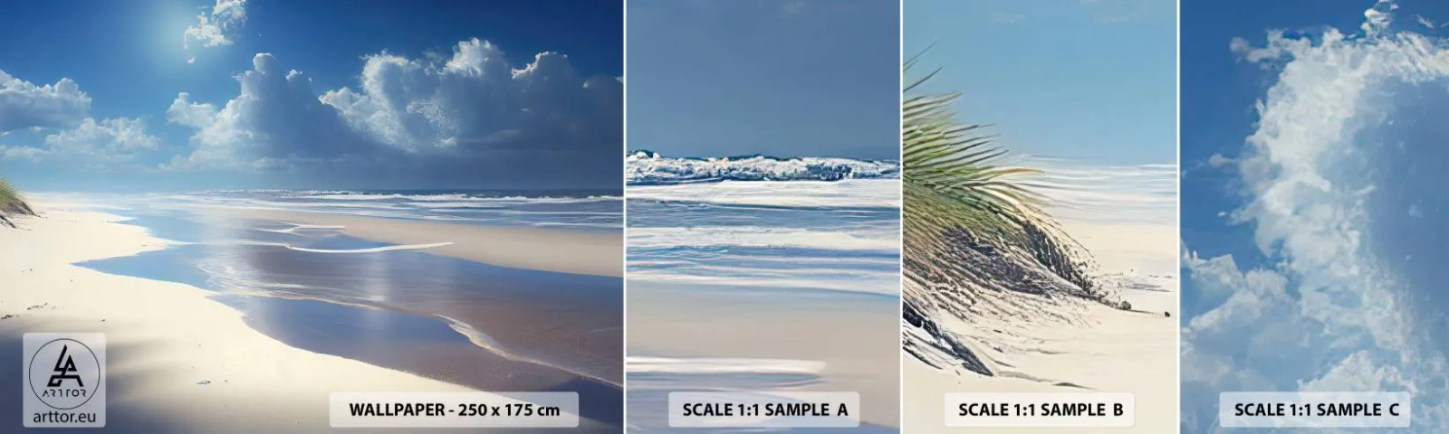 Vzorka Fototapeta Standard Eco - Dovolenka v raji - Pláž, oceán, Prázdniny - 100x30 cm