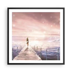 Plagát v čiernom ráme - Vo svetle sna - 60x60 cm