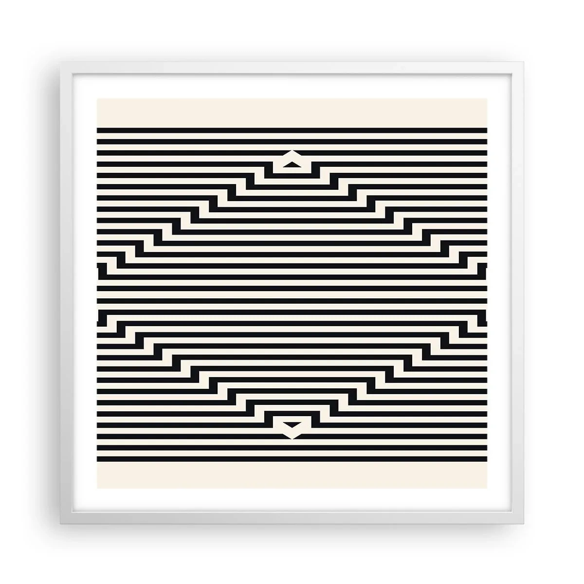 Plagát v bielom ráme - Geometrická ilúzia - 60x60 cm