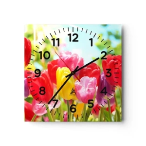 Nástenné hodiny - To sme my, farby mája! - 30x30 cm