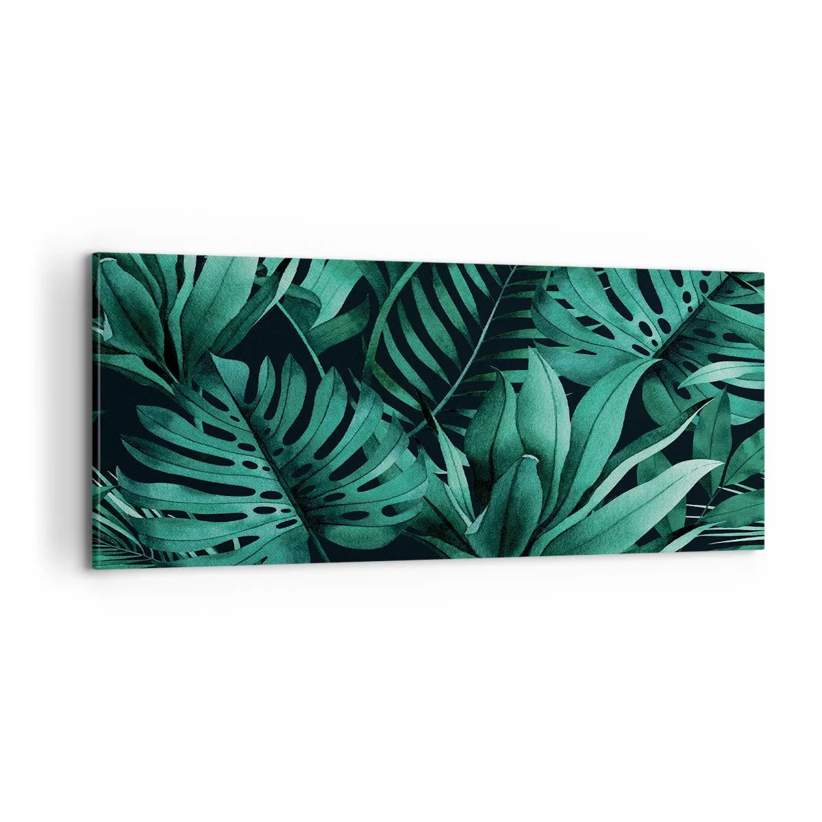 Obraz na plátne - Hĺbka tropickej zelene - 100x40 cm