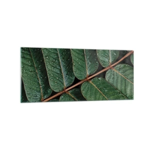 Obraz na skle - V zelenom rytme - 120x50 cm