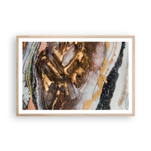 Plagát v ráme zo svetlého duba - Prvok krajiny - 91x61 cm