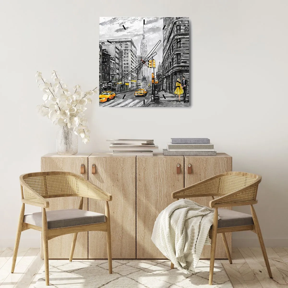 Nástenné hodiny - Newyorský príbeh - 30x30 cm