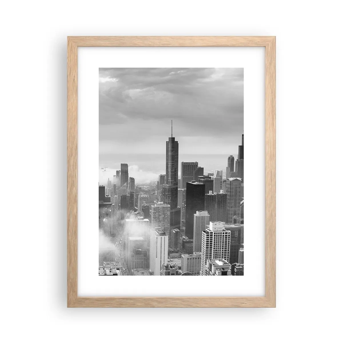 Plagát v ráme zo svetlého duba - Americká krajina - 30x40 cm