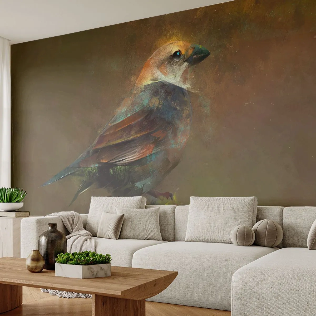 Fototapeta Standard Eco - Vrabček, maličký vtáčik - Abstrakcia, Vták, Príroda - 400x280 cm