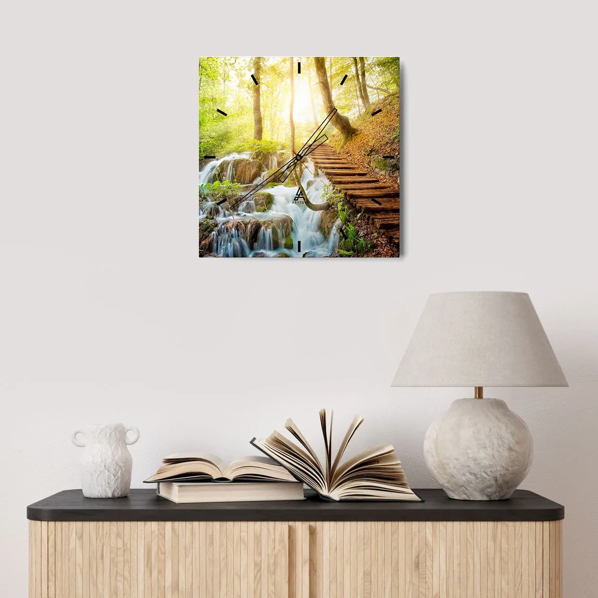 Nástenné hodiny - Vytúžený chlad - 30x30 cm