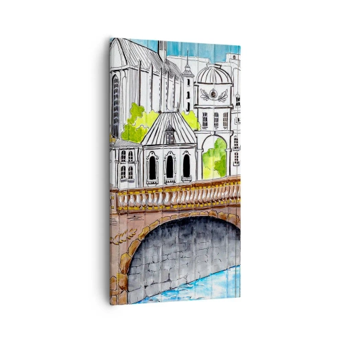Obraz na plátne - Mesto ako maľované - 55x100 cm