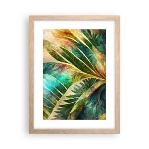 Plagát v ráme zo svetlého duba - Farby trópov - 30x40 cm