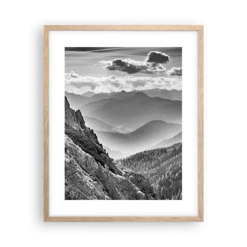 Plagát v ráme zo svetlého duba - Až k horizontu - 40x50 cm