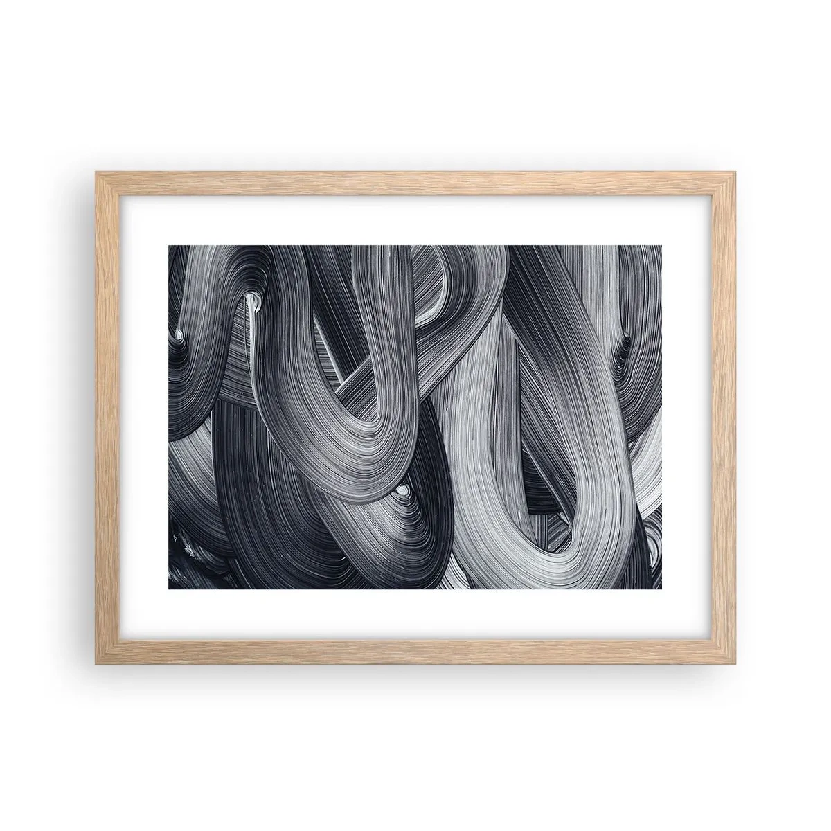 Plagát v ráme zo svetlého duba - Plynulosť reality - 40x30 cm