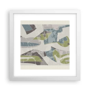 Plagát v bielom ráme - Kompozícia za sklom - 30x30 cm