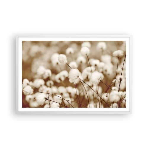 Plagát v bielom ráme - Chlpatý lán - 91x61 cm