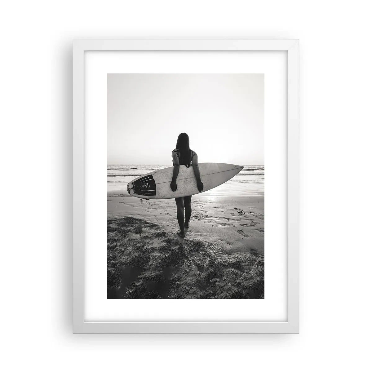 Plagát v bielom ráme - Dcéra morskej vlny - 30x40 cm