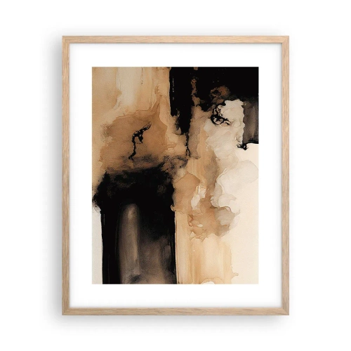 Plagát v ráme zo svetlého duba - Pútavá abstrakcia - 40x50 cm