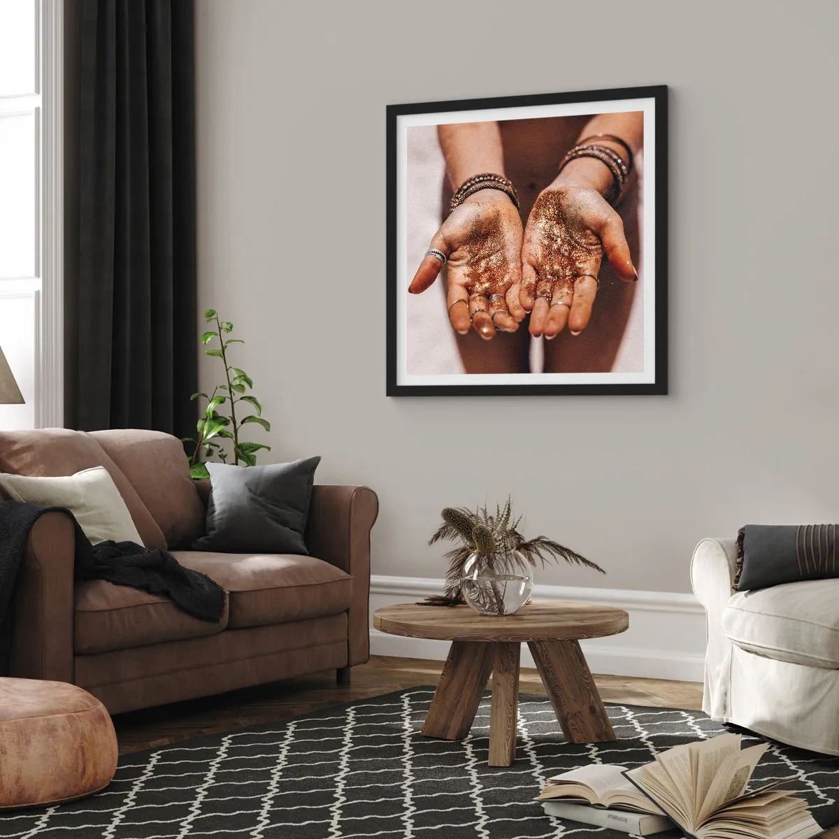 Plagát v čiernom ráme - Darček pre teba - 60x60 cm