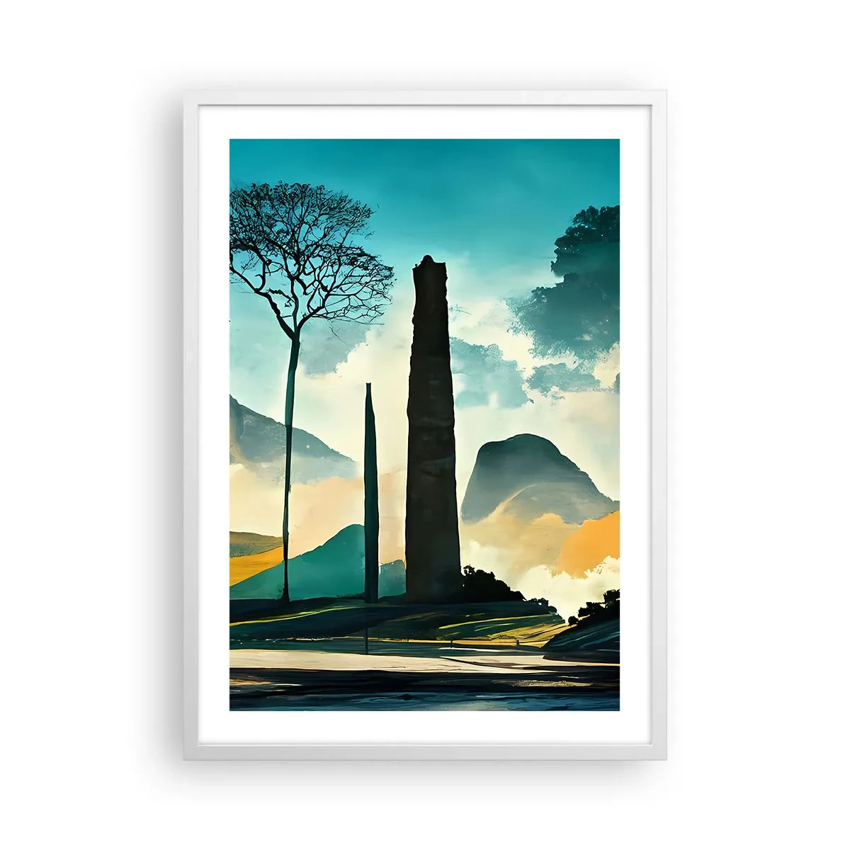 Plagát v bielom ráme - Vyššie a vyššie - 50x70 cm