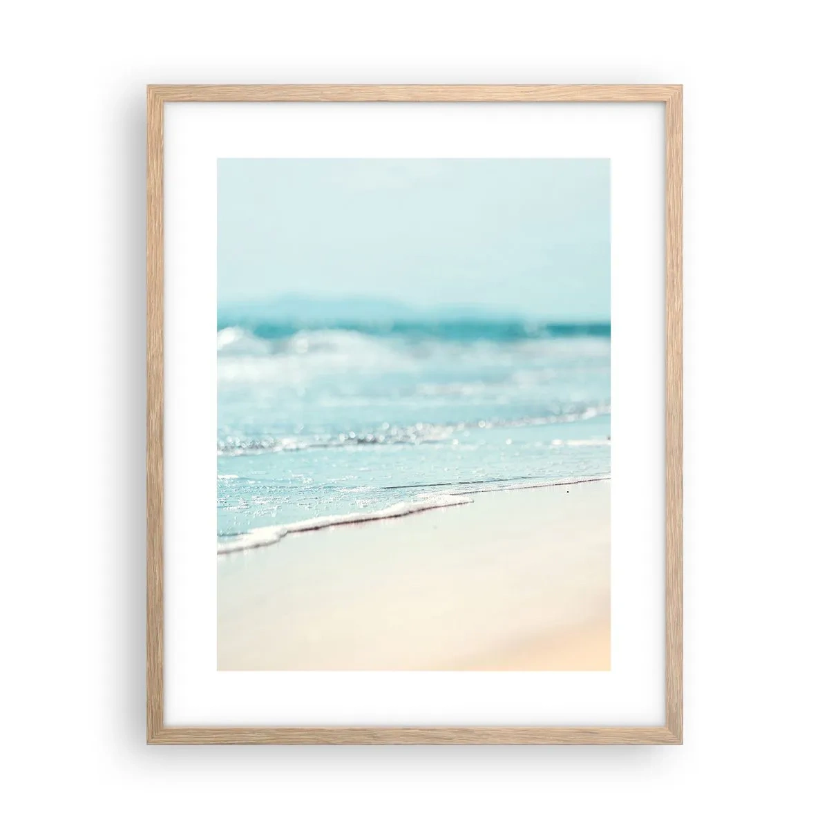 Plagát v ráme zo svetlého duba - Teplo a hluk - 40x50 cm