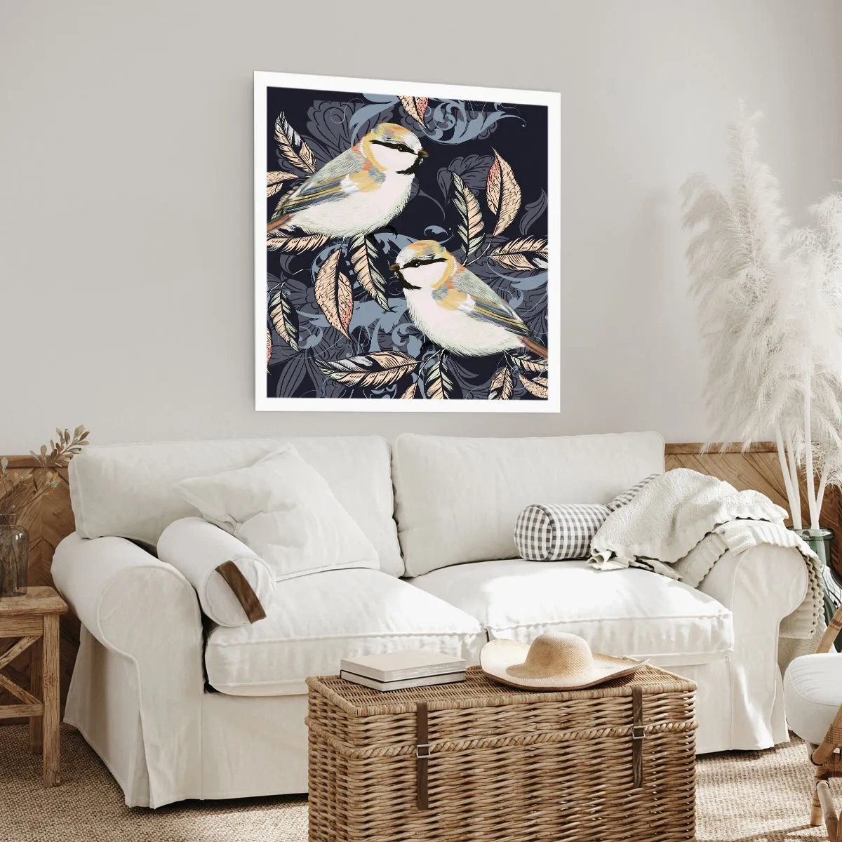 Plagát - Žltomodrá pieseň - 50x50 cm